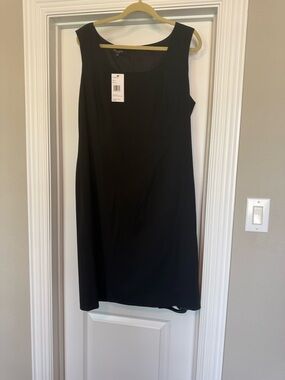 Lafayette 148 New York Black Scoop Neck Mini Dress